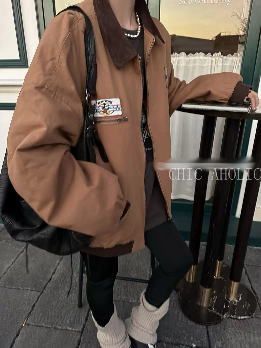 YY14飛行米奇貼布布勞森外套 