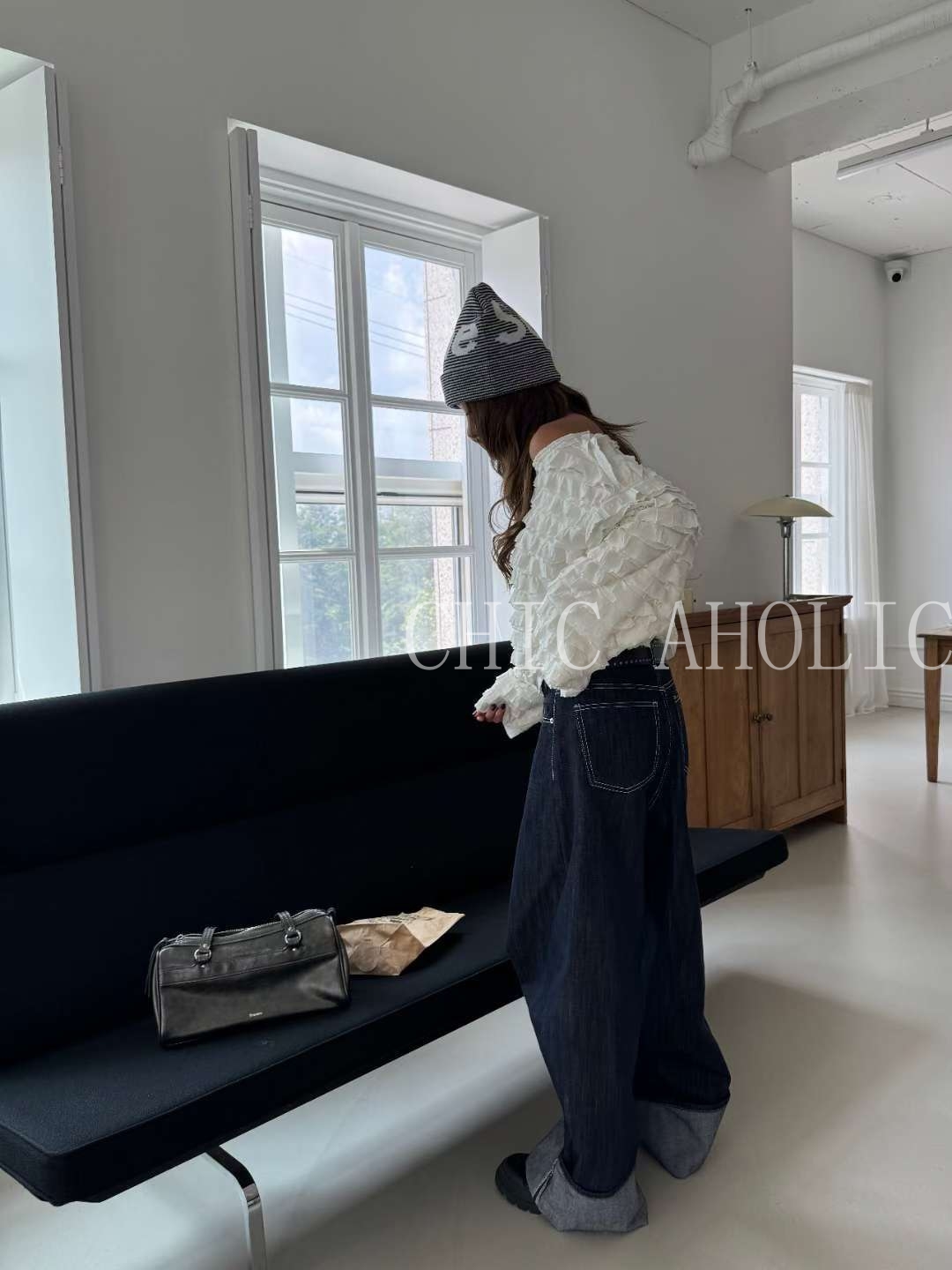 YY13大反摺淺深牛仔褲