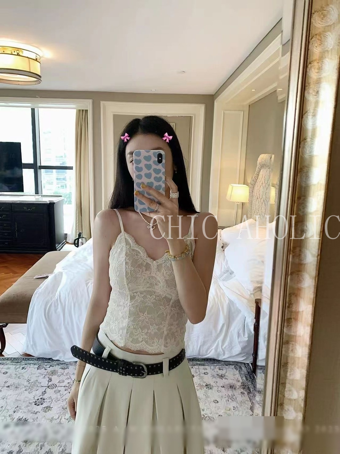 NOV03超V領蕾絲bra top