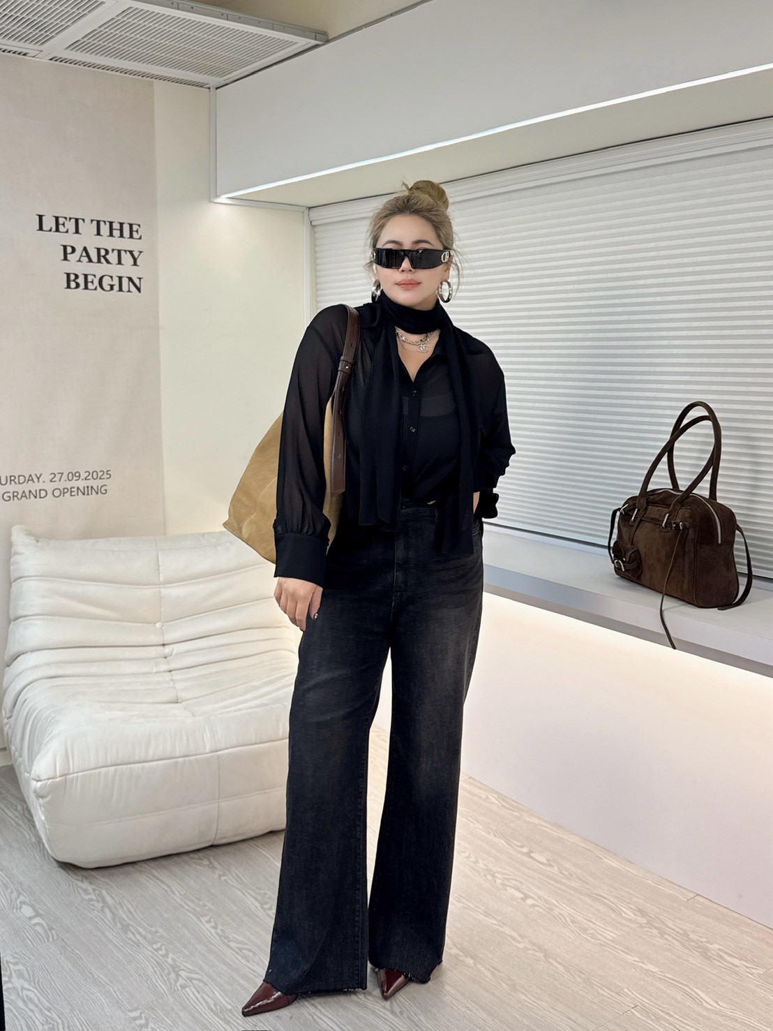 YY43法國小姐雪紡紗襯衫