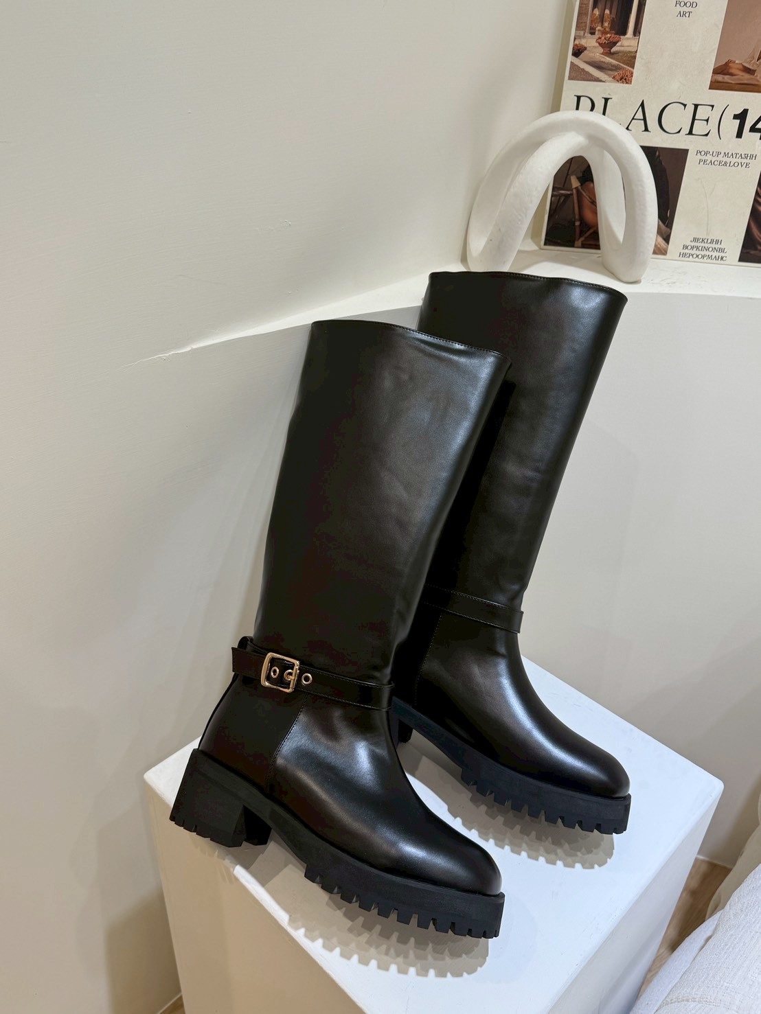 NOV60金釦鋸齒長靴