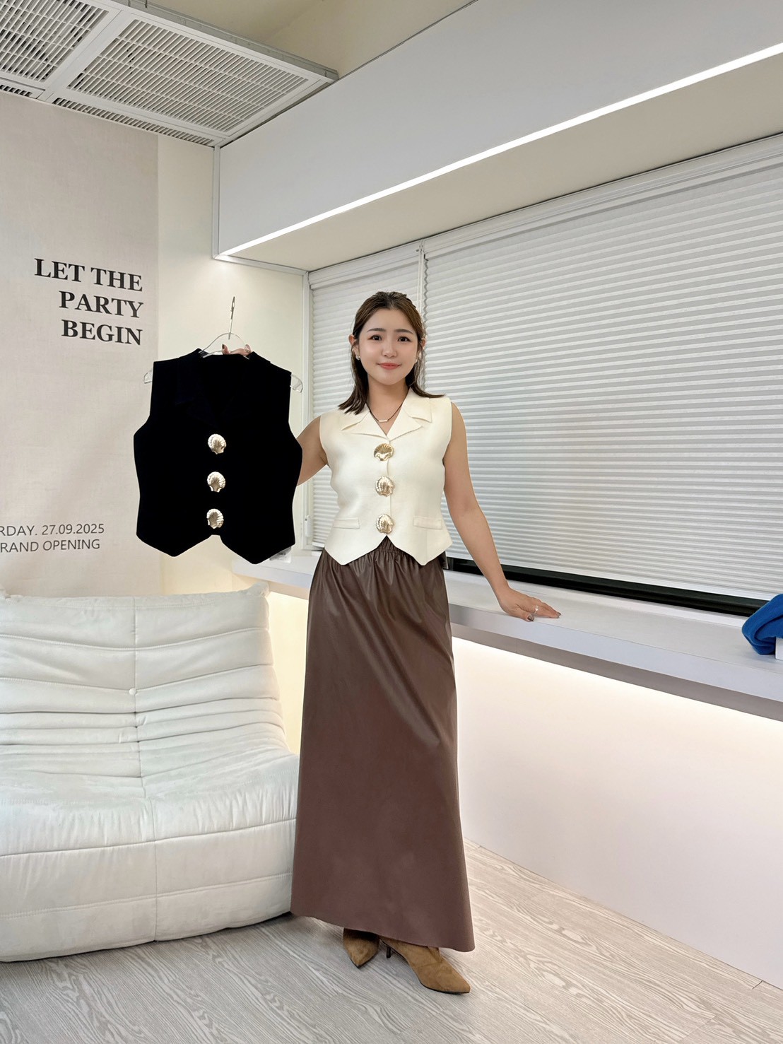 WN51貝殼大金釦密針織衣