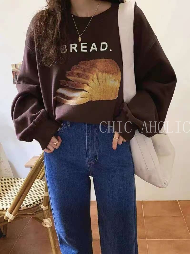 WN53吐司圖案大學T