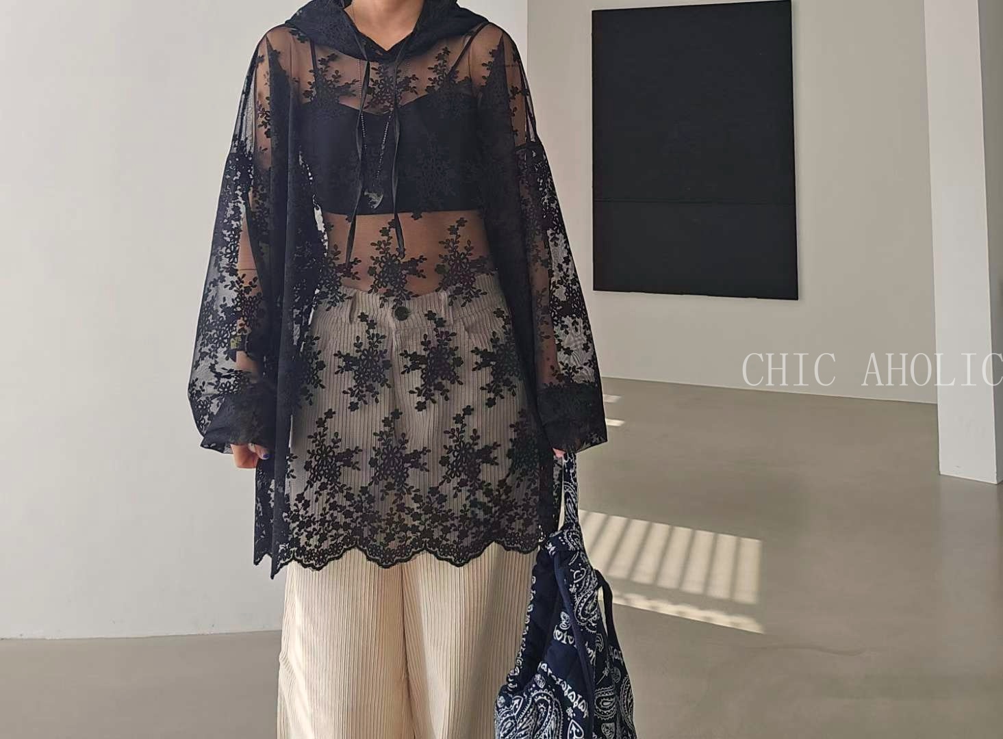 CA20有帽蕾絲透膚寬衣(可遇不可求寶藏款)