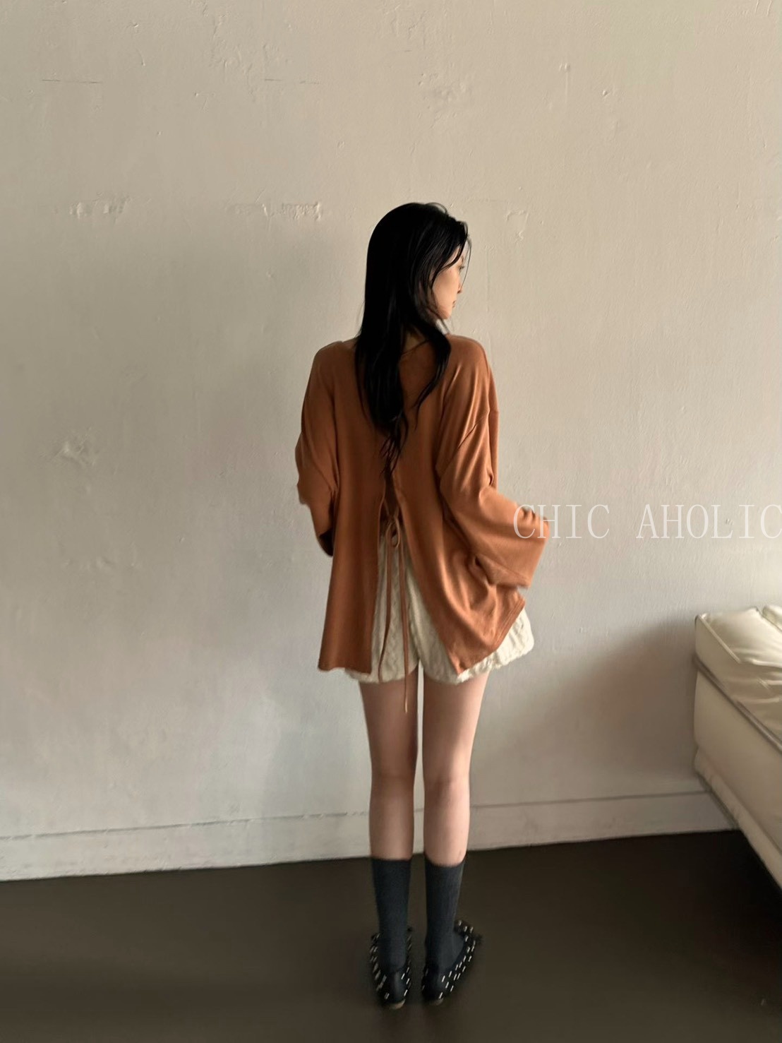 CA21後綁一個開口寬衣