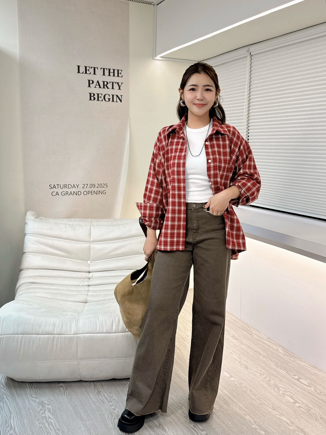 CA28聖誕格紋襯衫