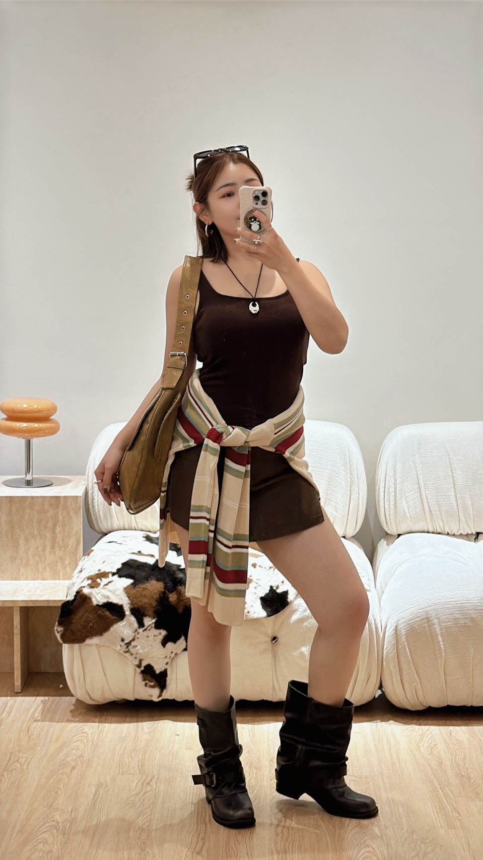 HH13寬肩長版咖啡色BRA衣