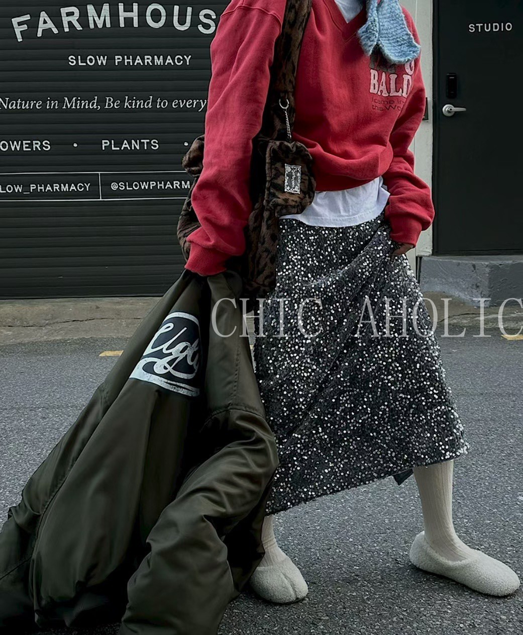 HH34派對亮片鉛筆裙