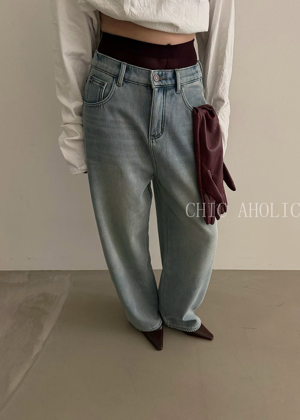 HH31鬆緊褲頭愛店牛仔褲