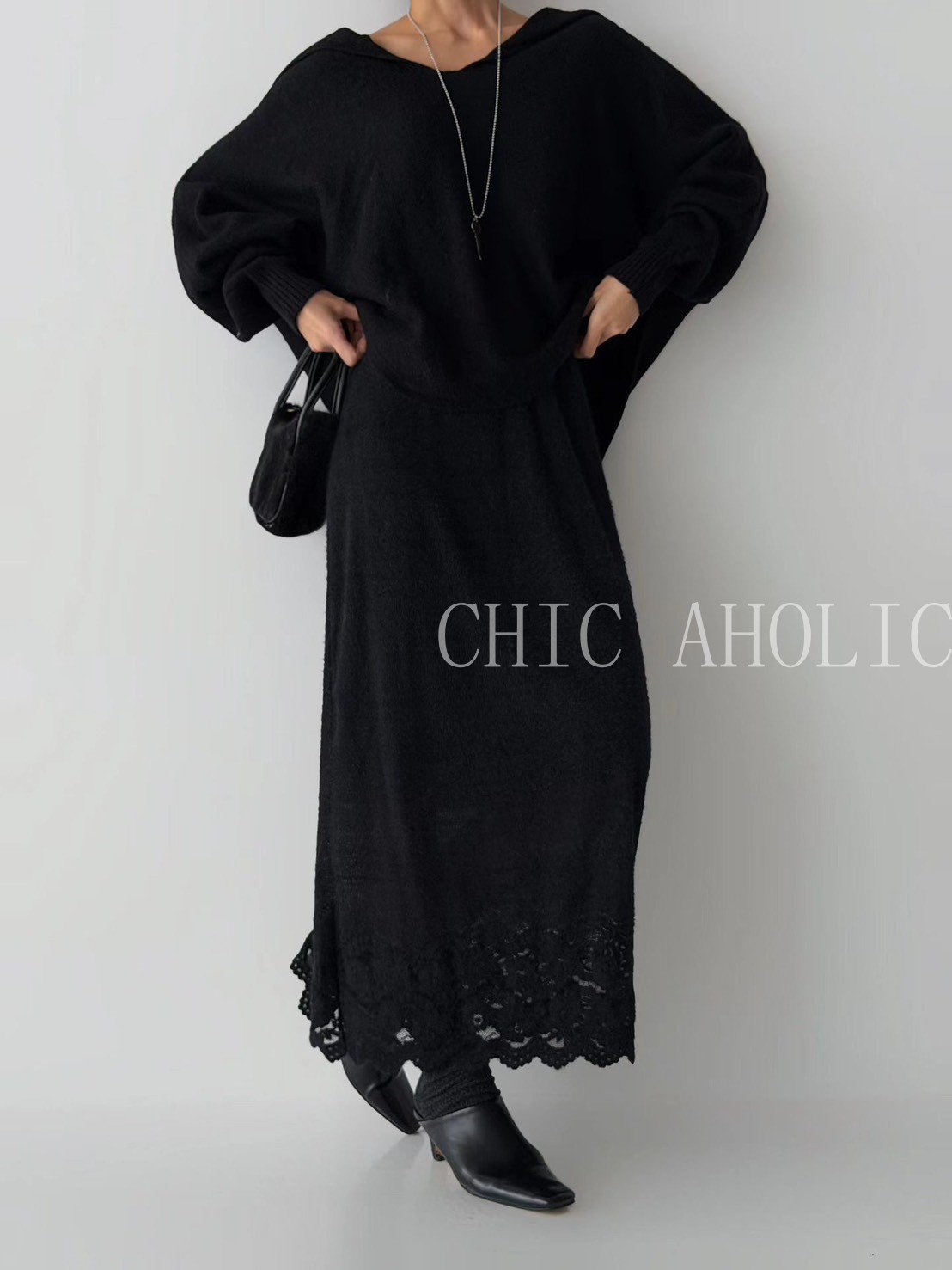 DEC44下寬10CM蕾絲長裙