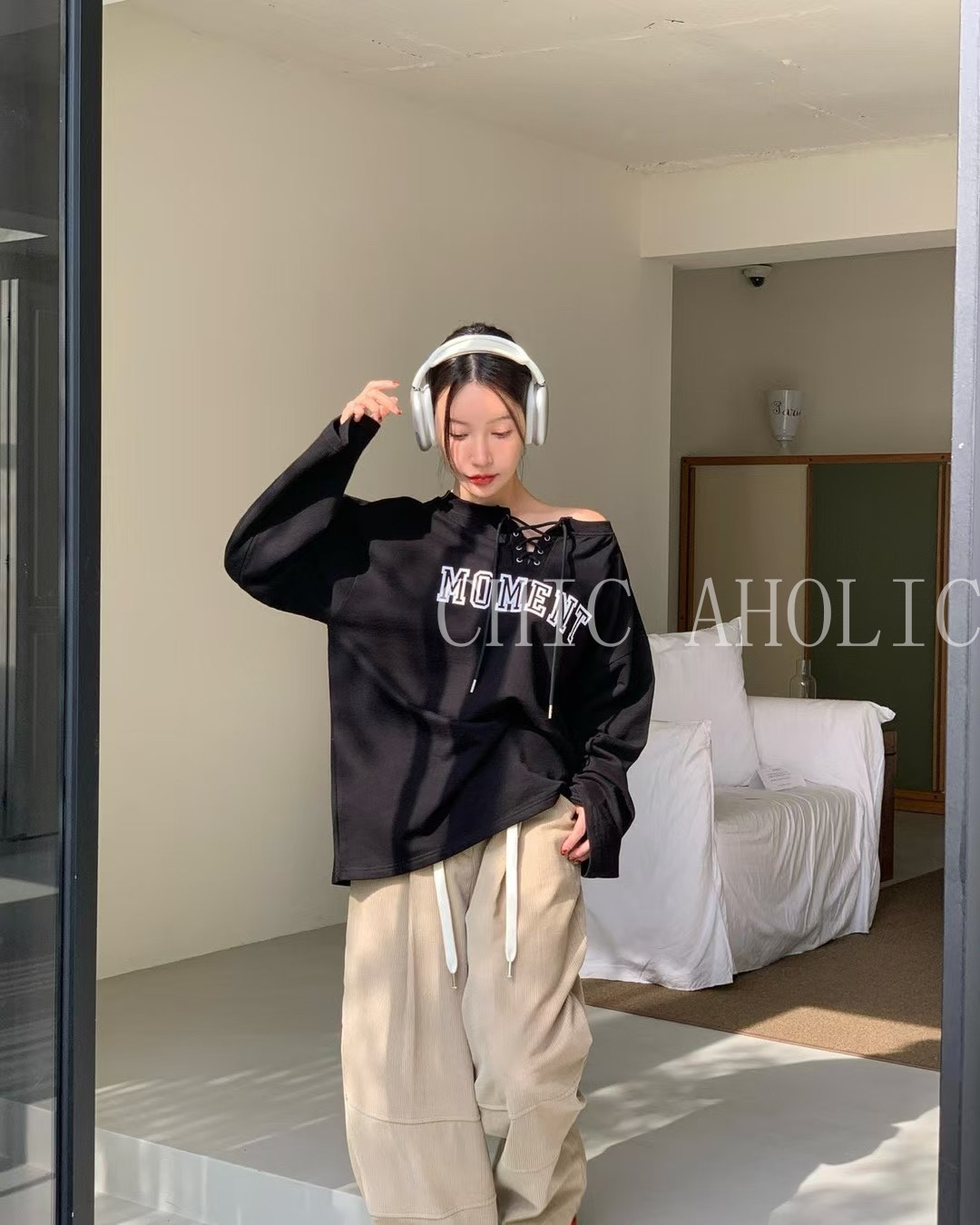 DEC3:馬甲領大字母休閒衣