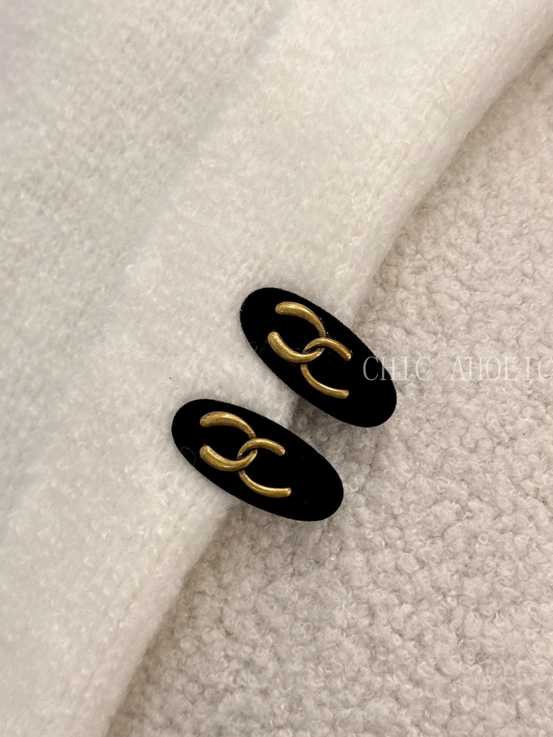 DEC60金色小香橢圓髮夾