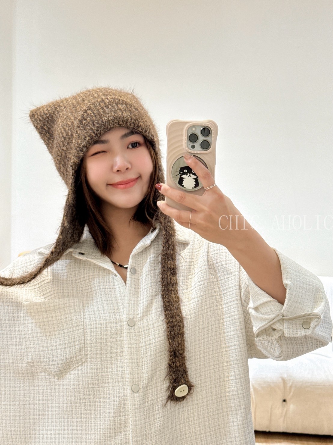 FU09尖熊耳綁帶帽