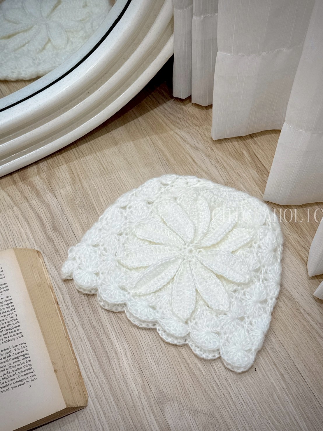 FU28花朵圖案博主帽