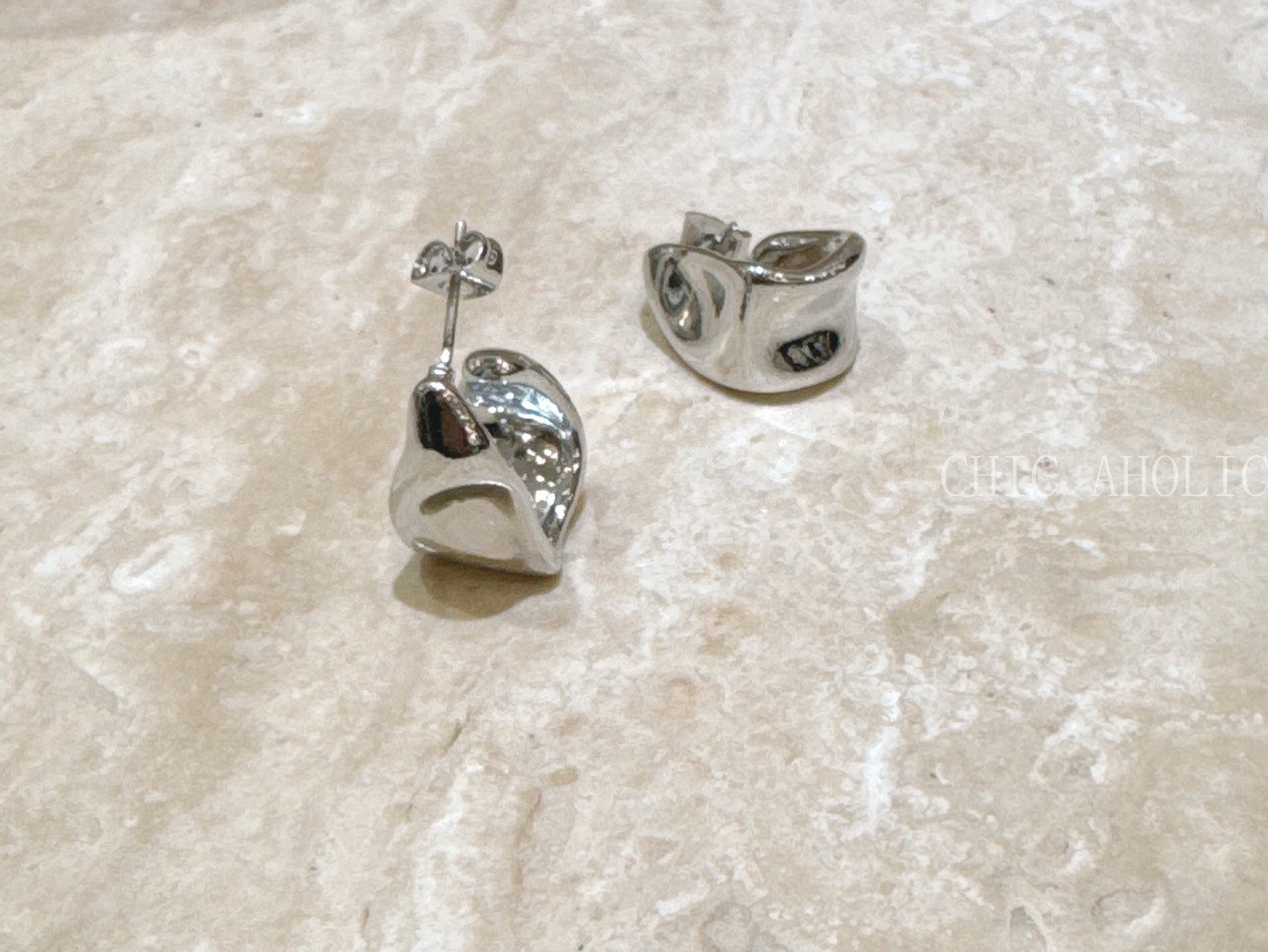 FU59歐美三角壓痕耳環