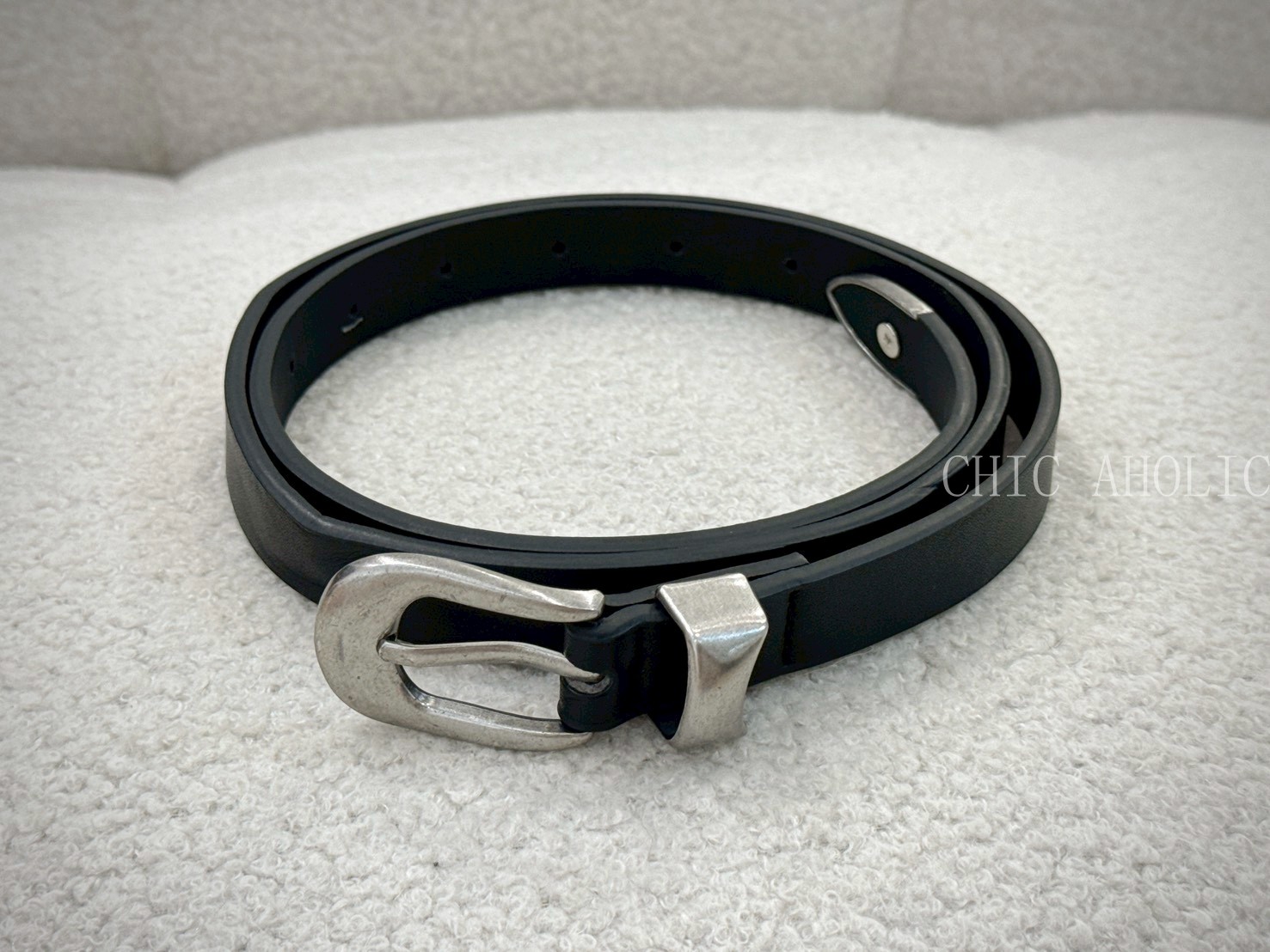 FU63簡約女生會喜歡細版皮帶