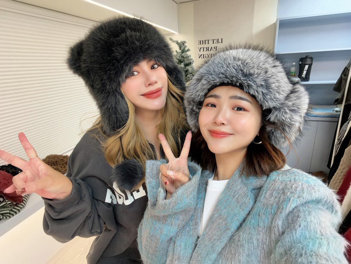 xmas01灰熊飛行皮草帽