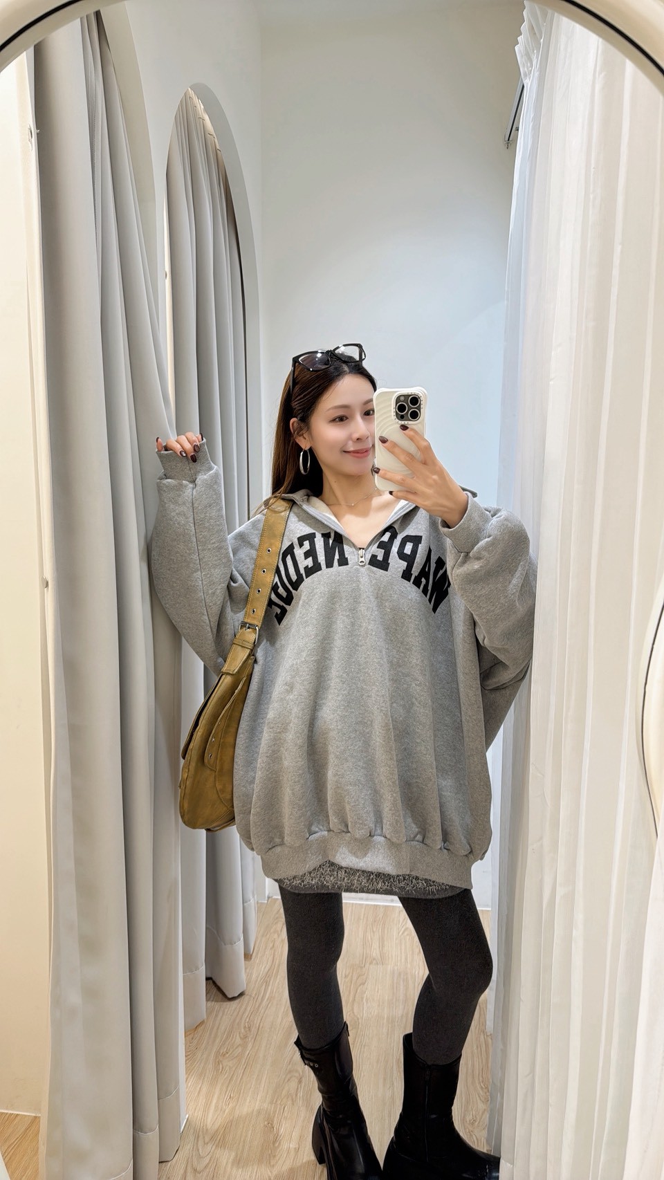 xmas02翻領拉鍊WAPE大學T