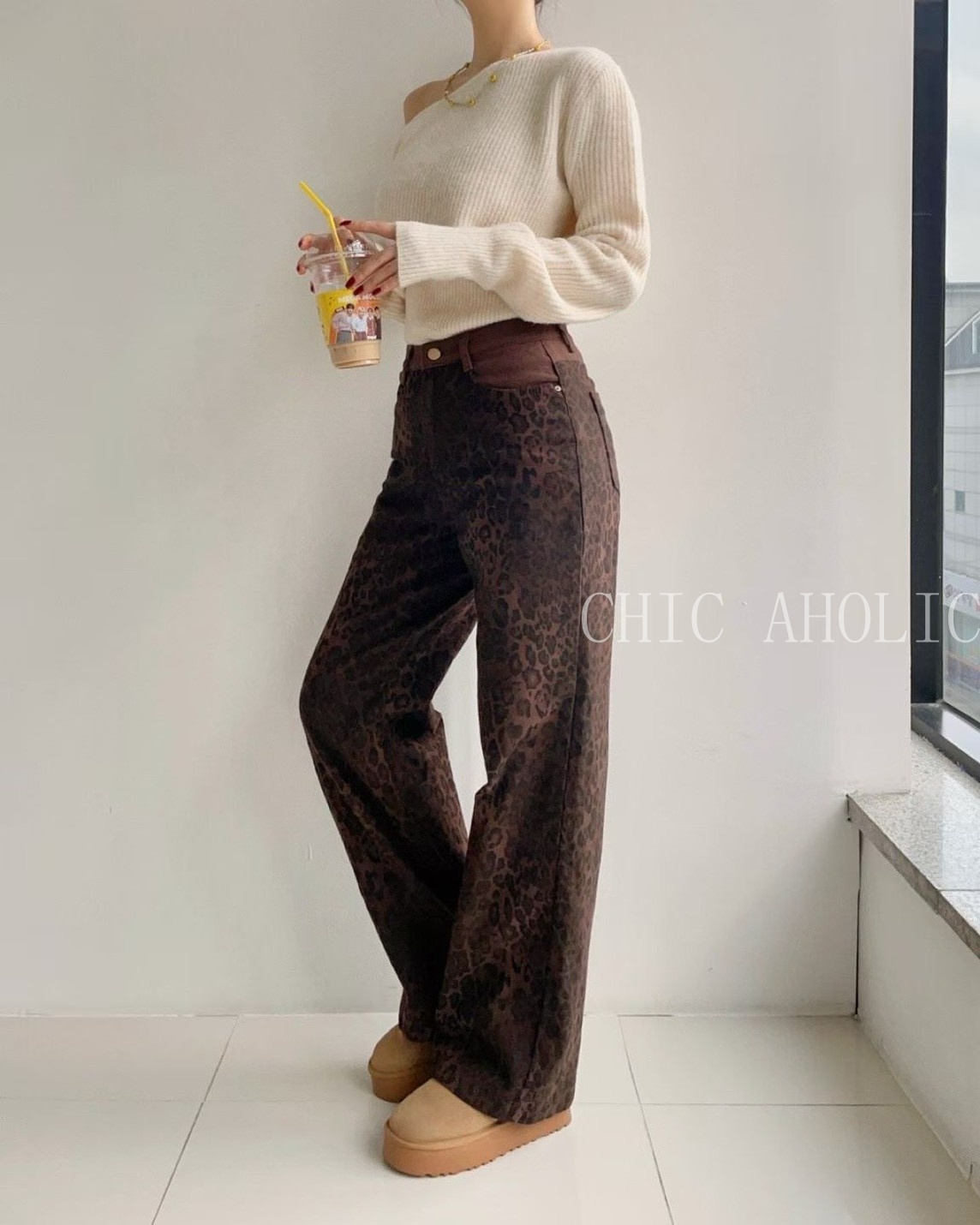 xmas29豹紋愛店褲家牛仔褲