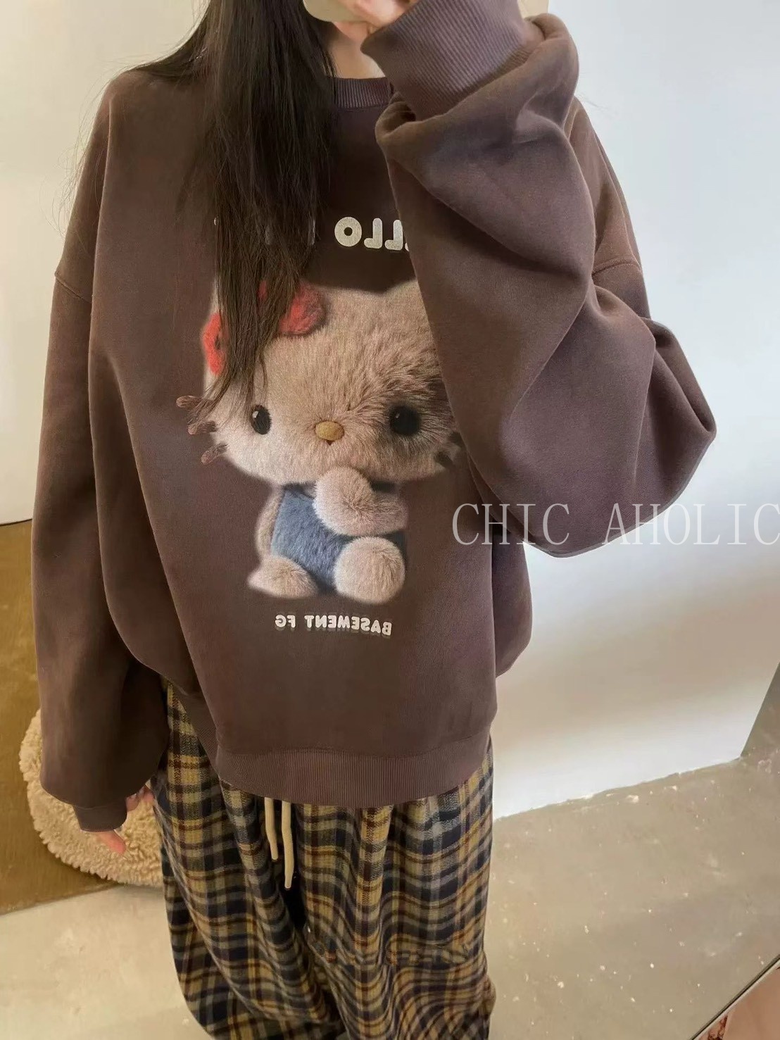 xmas34毛絨絨kitty大學T