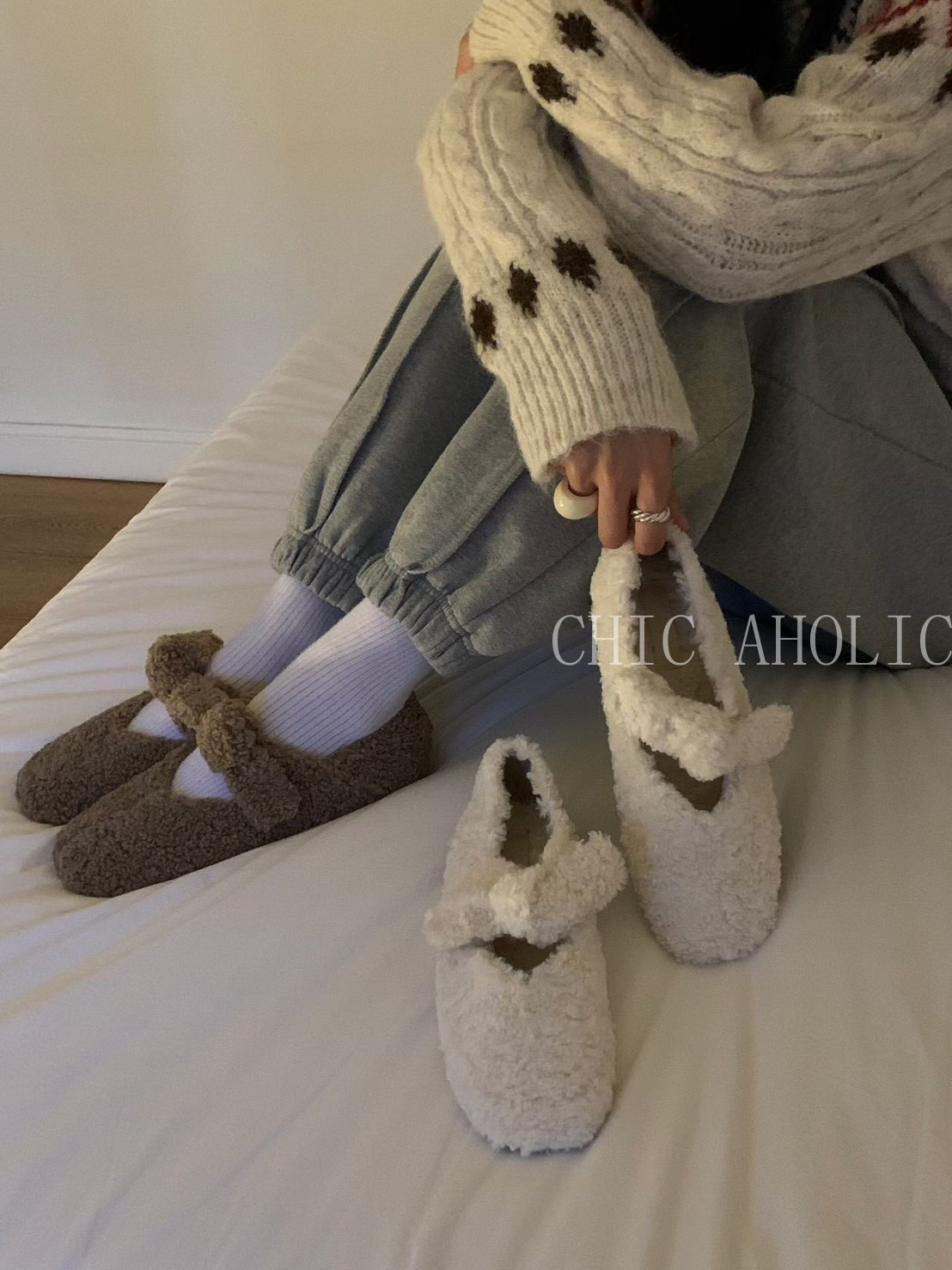 xmas49全羊羔毛瑪莉珍鞋 