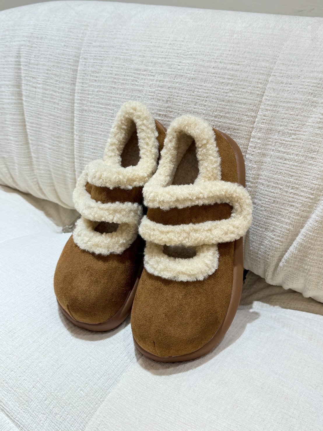 xmas50麂皮羔羊毛饅頭鞋