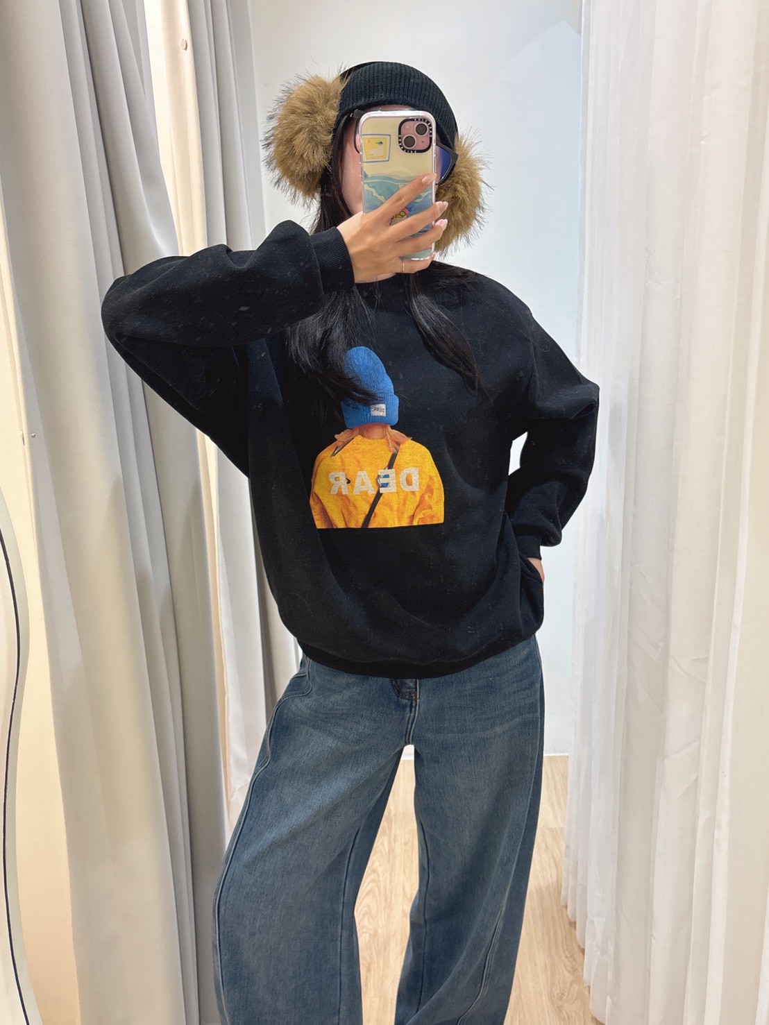 GOOD02黑帽dear女大學T