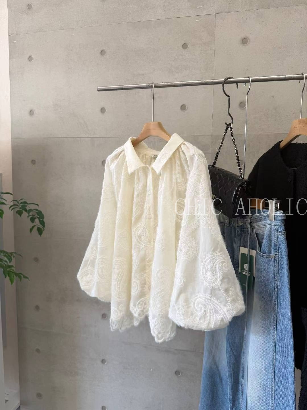 GOOD25毛海腰果花襯衫