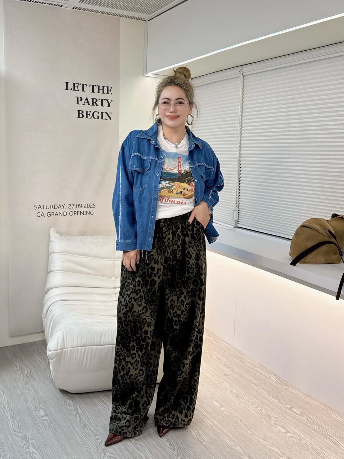 YY33翅膀B字牛仔襯衫