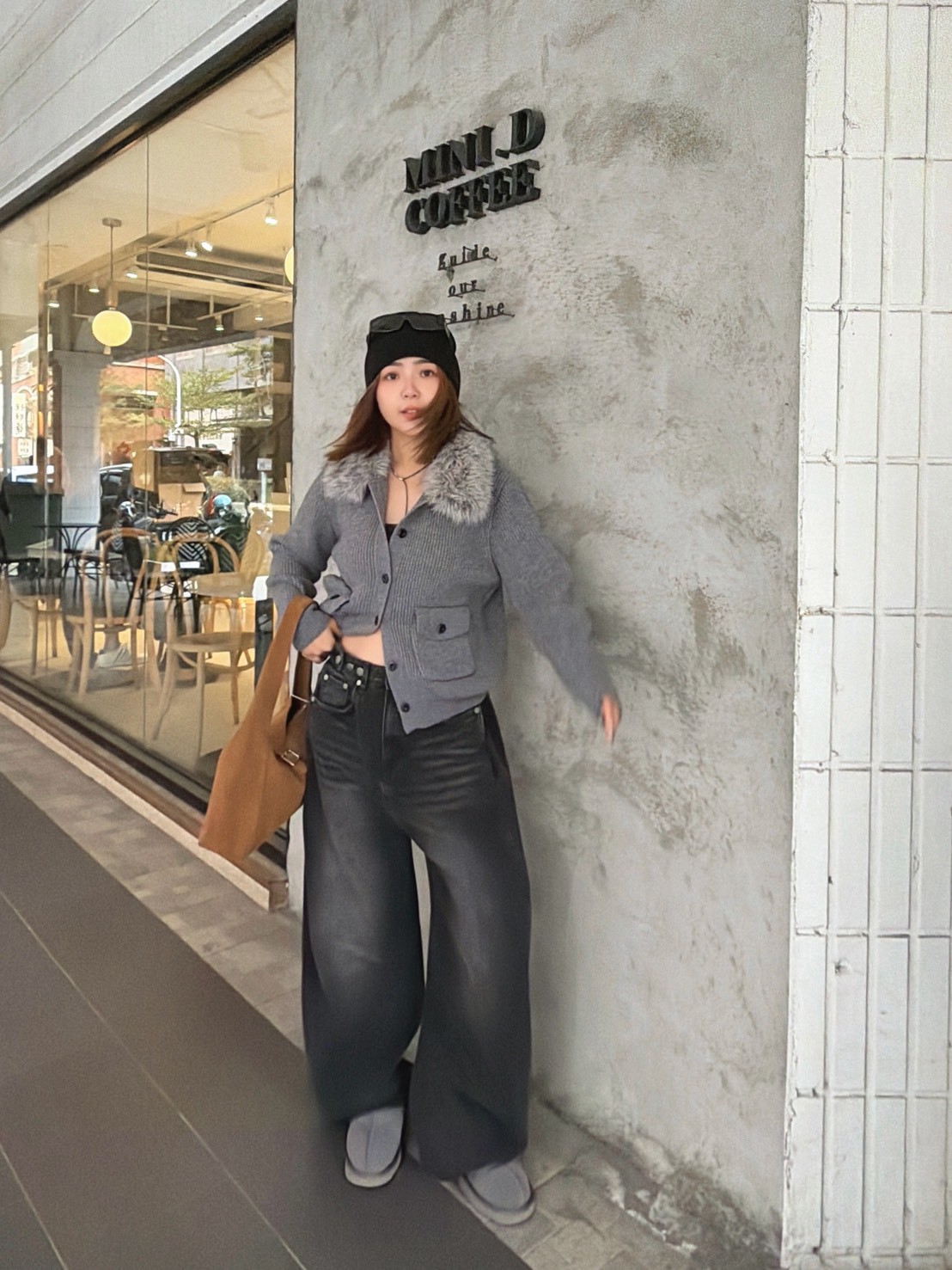 ON33 Y2K帥妹黑色牛仔褲