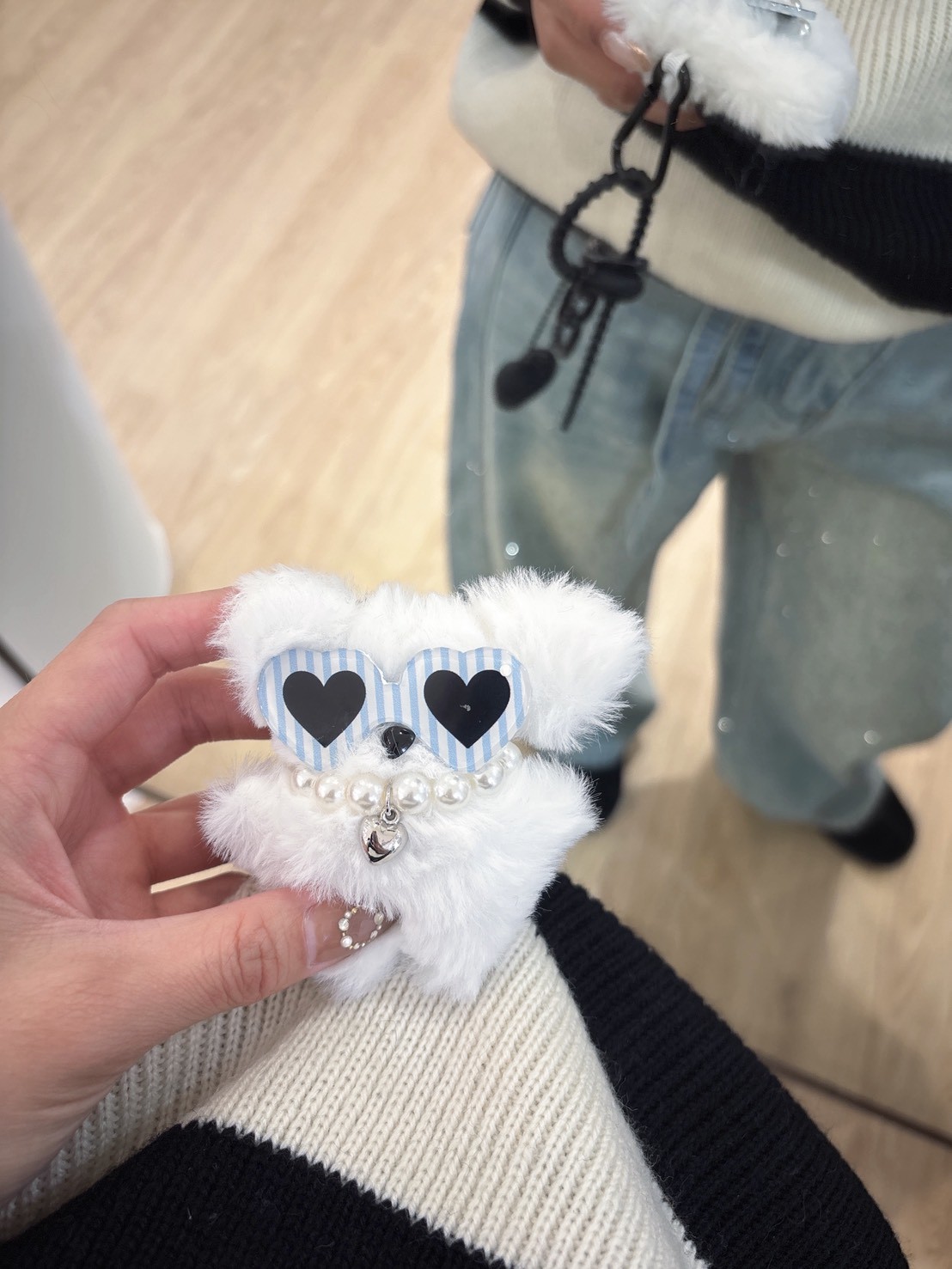ON45愛心墨鏡白熊吊飾