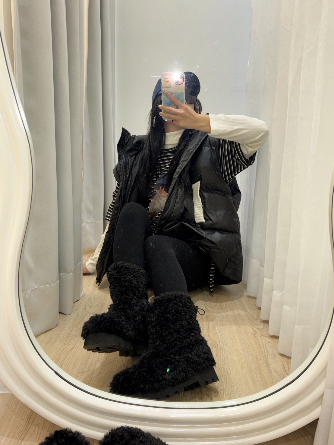 NEW20白邊口袋鴨絨20%外套