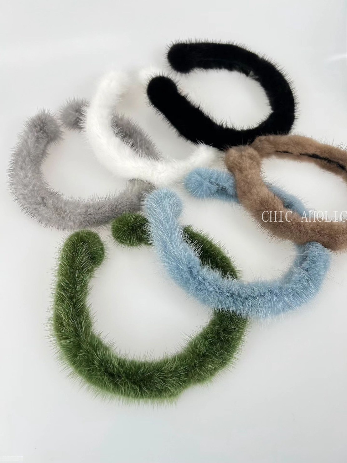 UN01高級水貂毛髮箍