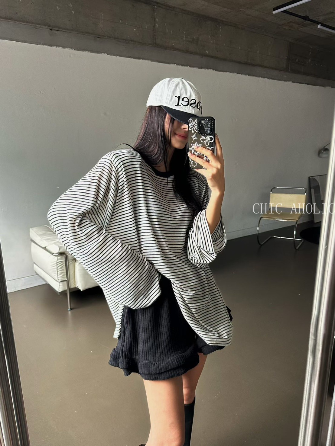 UN02白領Q彈榜數條紋衣