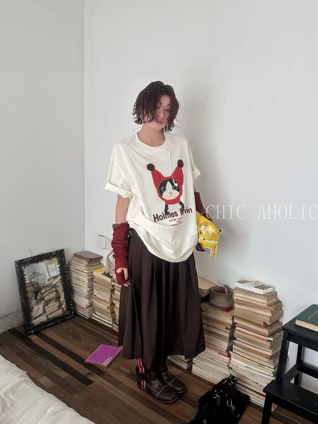 UN51立體毛線貓咪上衣