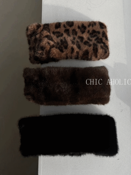 HR14豹紋毛毛髮帶