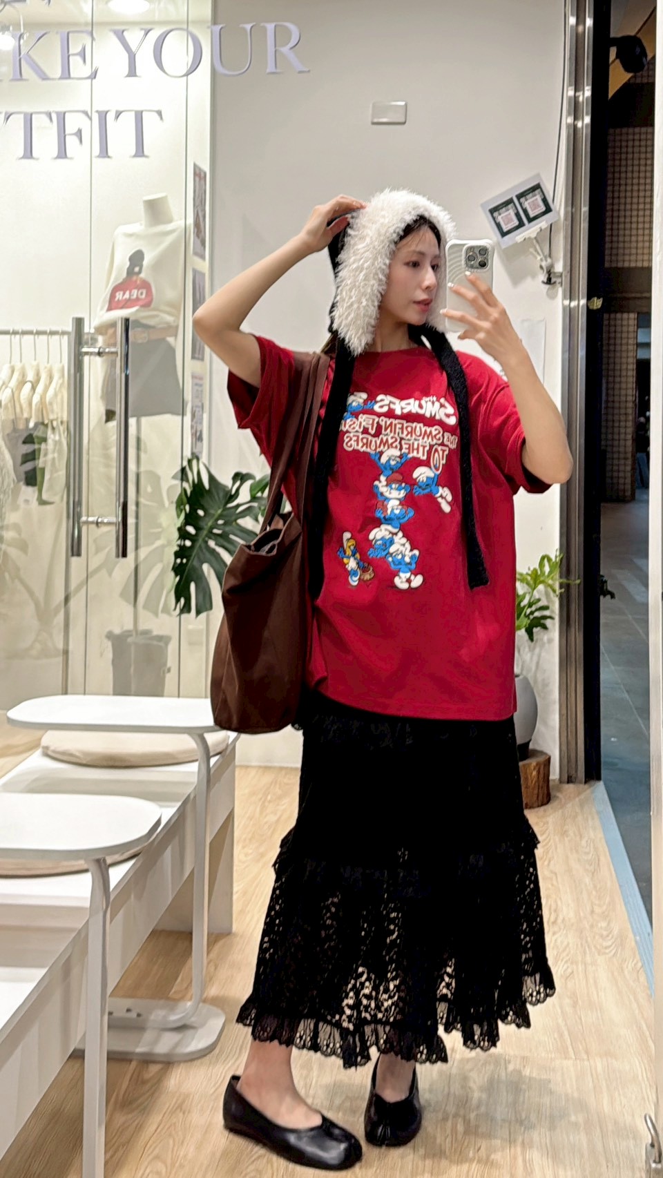 HR20藍色小精靈紅字T