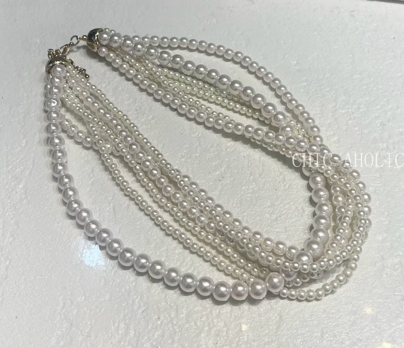 MOM28好多條串珍珠項鏈