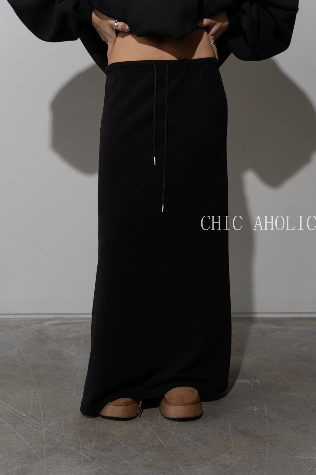 TW24滾圓抽繩鬆緊棉裙