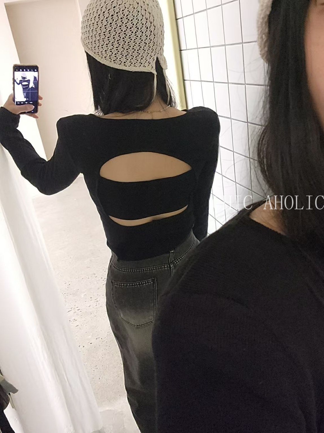 SPR10背部圓鏤空排釦衣