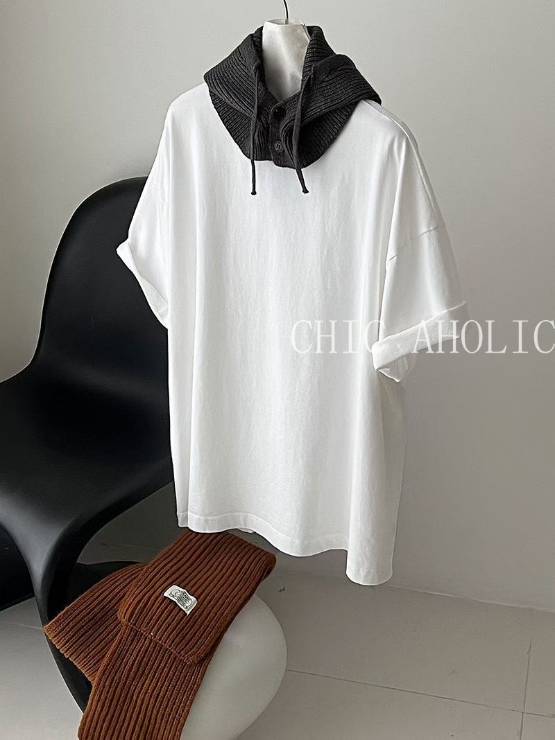 SPR29領口3CM素面長版上衣