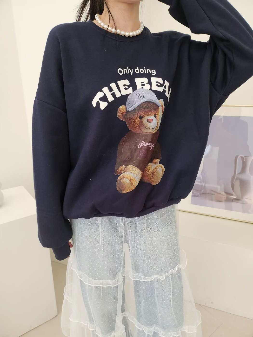 MOM26 polo熊帽子大學T