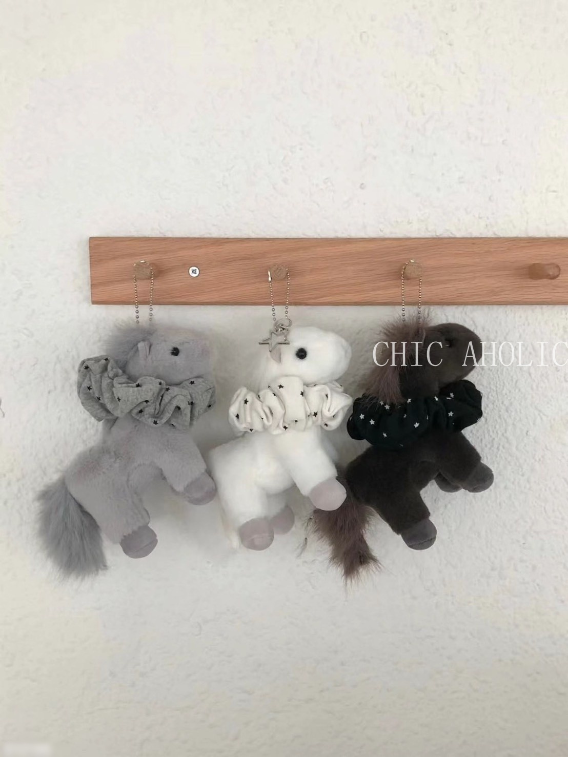 FEB02髮圈可拆小馬吊飾