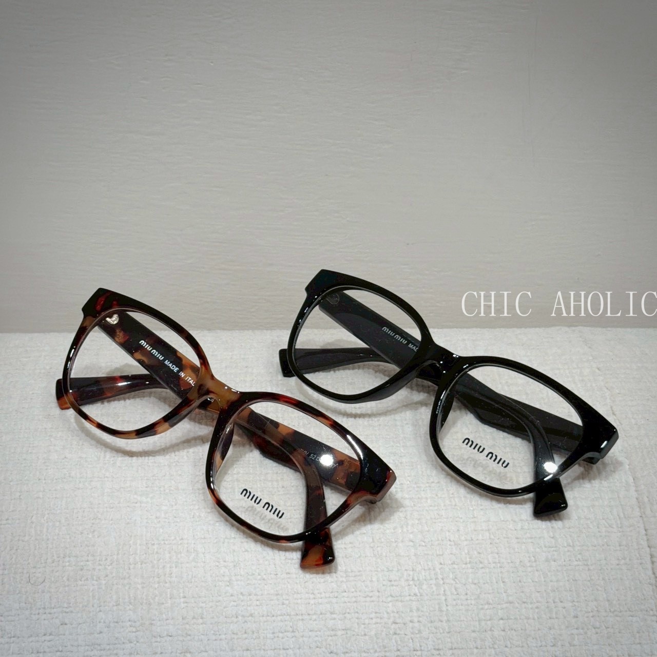 FEB12春粗框有琥珀平光眼鏡