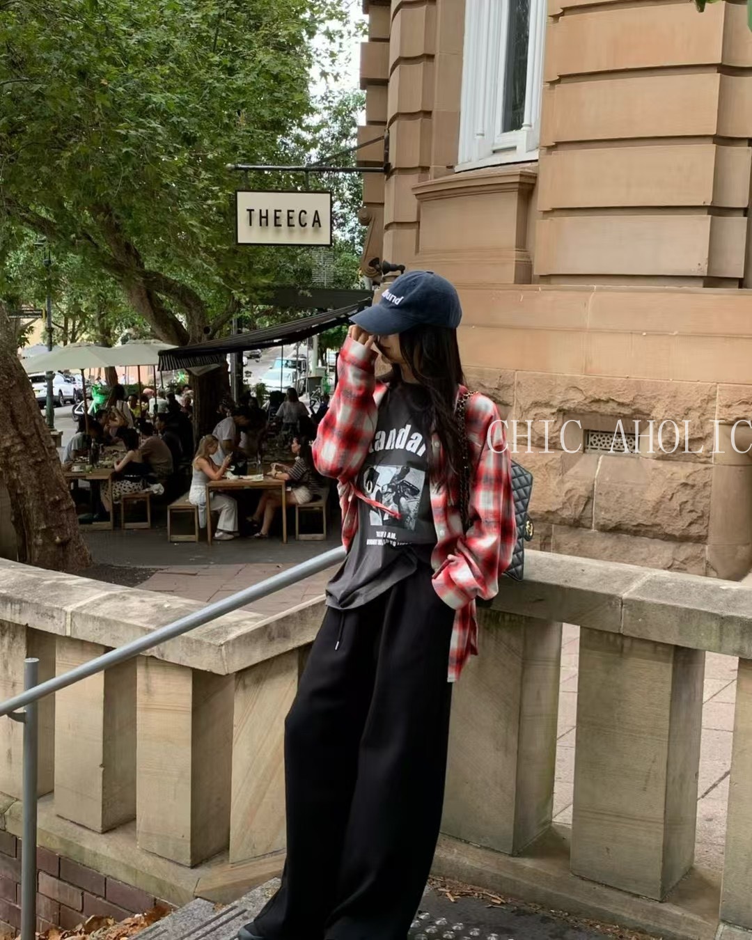 SSR12 後排釦打開大格子襯衫