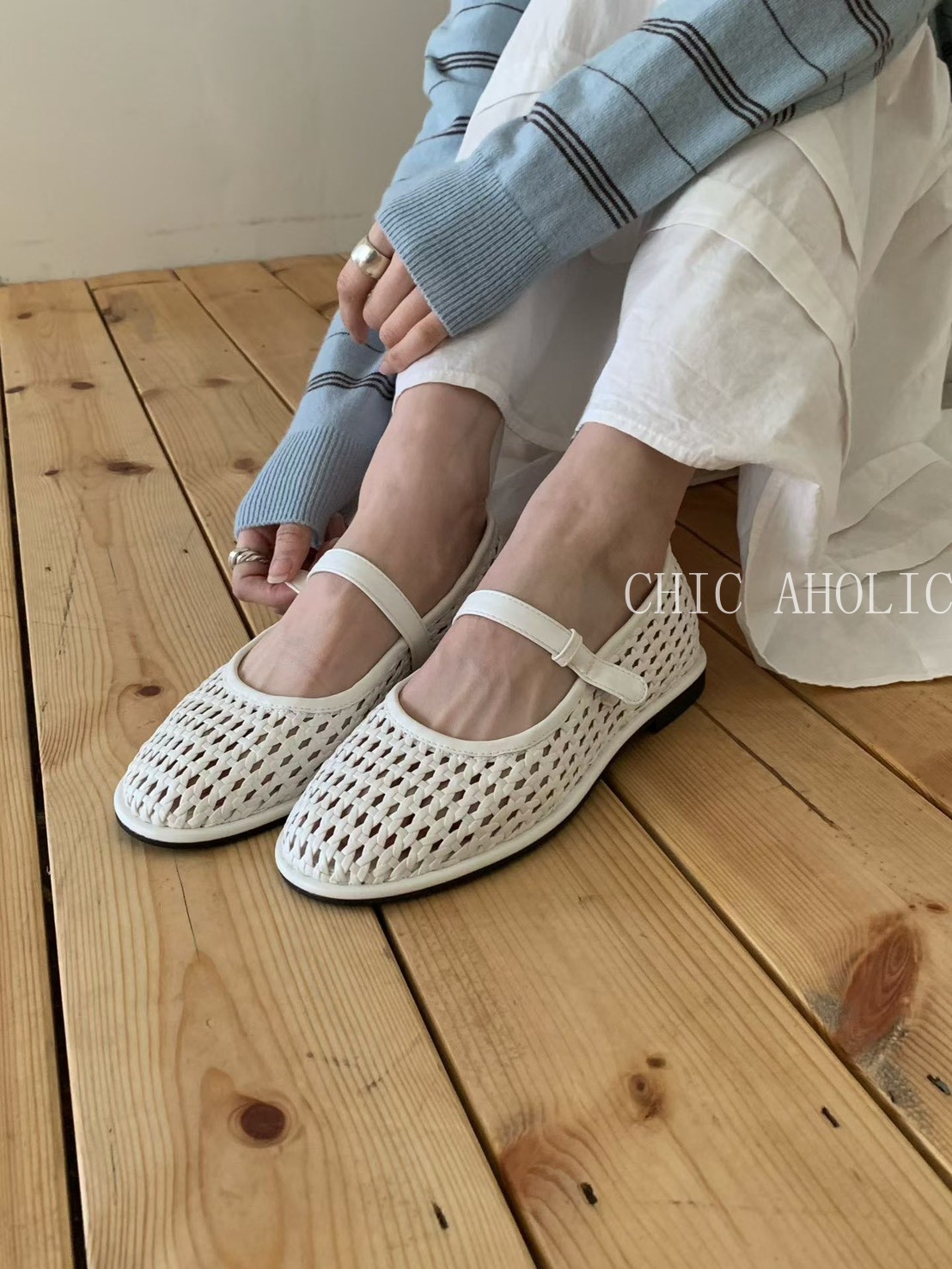 SSR51 編織羅馬平底涼鞋