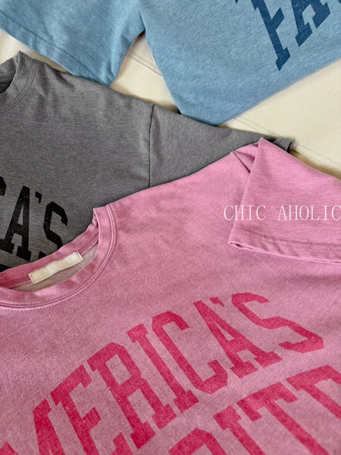 WQ13水洗大字AMER短袖上衣