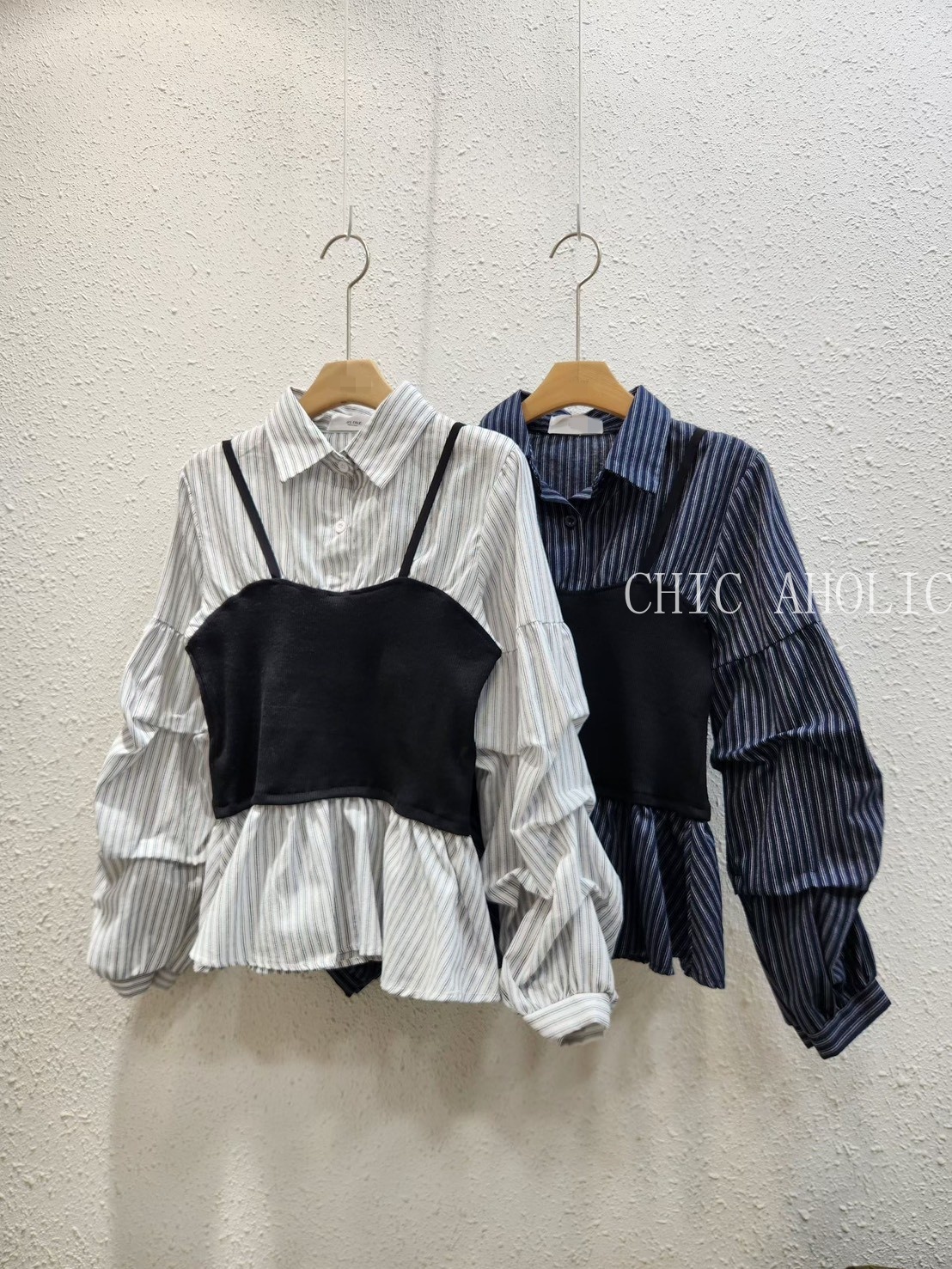 WQ40袖抓褶黑背心