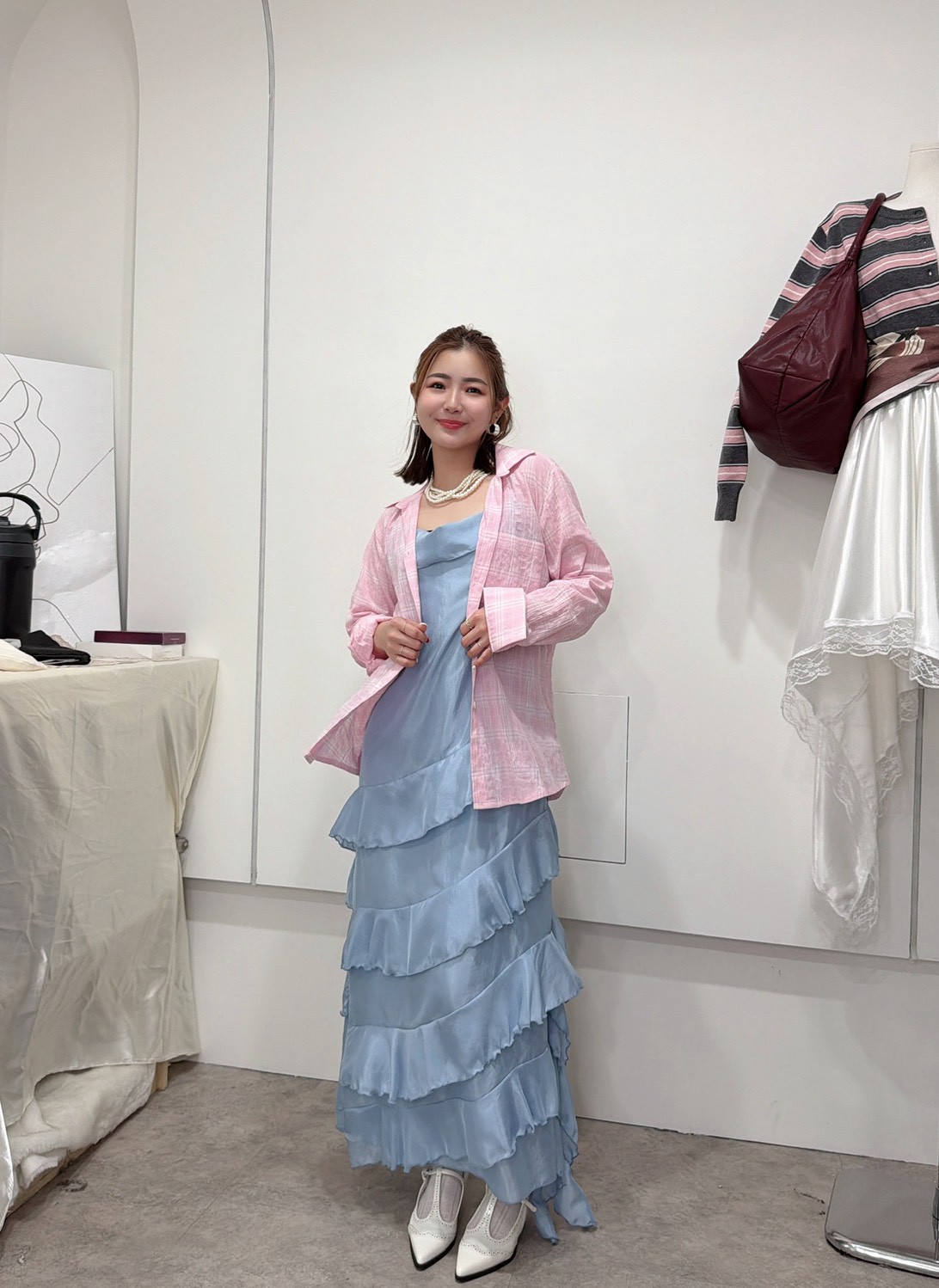 WQ59四線條格紋襯衫