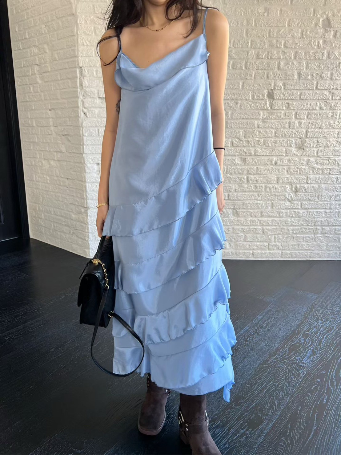 WQ60大都會博物館荷葉派對洋裝